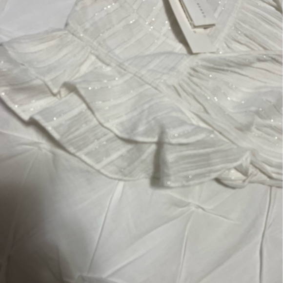 Veronica Beard Coastal White Tinzia Lurex Striped Dress - Picture 9 of 15